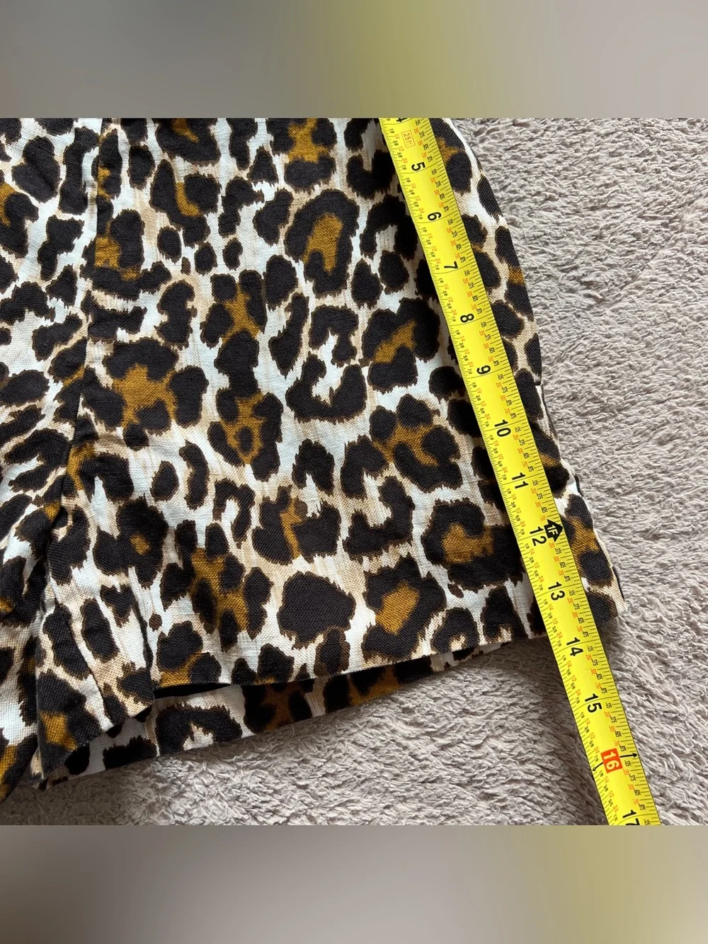 NWOT J. Crew Linen Blend Leopard‎ Print High Waist Trouser Shorts Preppy Sz 0
